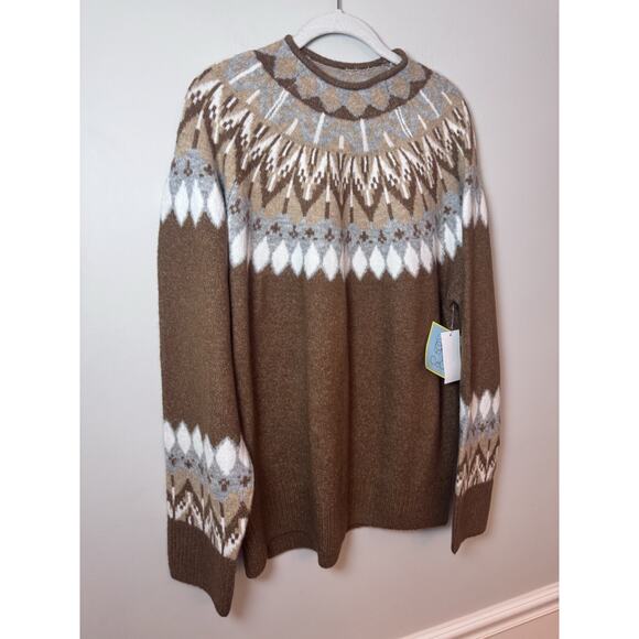 Cece Women’s Glamour Melody Long Sleeve Funnel Neck Fair Isle Sweater XL NWT $69 - Picture 8 of 12